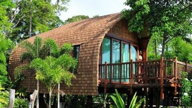 Bungalow được xâ dựng bằng gỗ